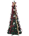 Sterling Tree Company 7.5ft High Pop Up Pre-lit Green Decorated Pine Tree With Warm White Lights In Green