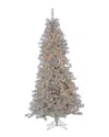 Sterling Tree Company 7.5ft Silver Curly Tinsel Tree In Gray