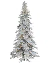 Sterling Tree Company 9ft Heavily Flocked Layered Spruce With 750 Clear Lights In Green