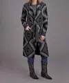 Stetson Aztec Belted Cardigan In Black