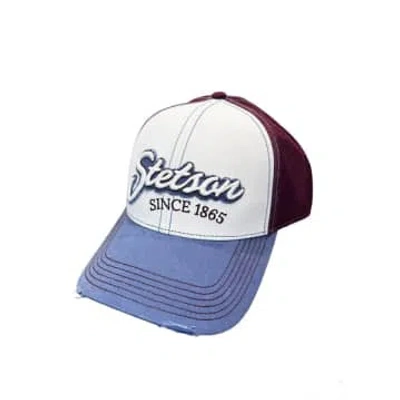 Stetson Baseball Cap Vintage Distressed In Blue