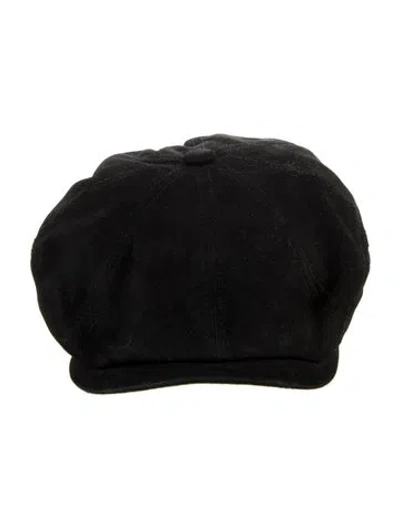 Pre-owned Stetson Black Goat Suede Driver Hat