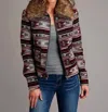 Stetson Blanket Zip Front Jacket In Red