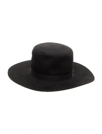 Pre-owned Stetson Bow Wide-brimmed Hat In Black