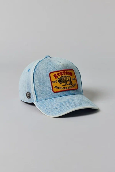 Stetson Buffalo Patch Trucker Hat In Light Blue, Men's At Urban Outfitters