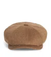 Stetson Cashmere Flat Cap In Brown