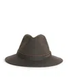 Stetson Cotton-blend Wax Traveller Hat In Brown