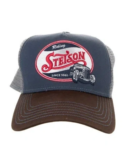 Pre-owned Stetson Cotton Trucker Hat In Blue
