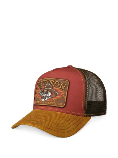 Stetson Cowboy Skull Corduroy-panel Cap In Multi
