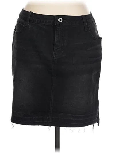 Pre-owned Stetson Denim Skirt In Black