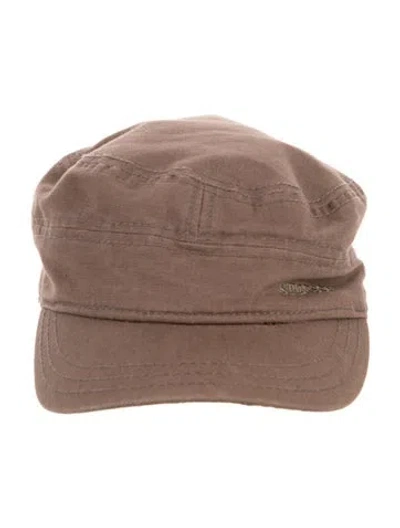 Pre-owned Stetson Embroidered Cotton Cap In Brown