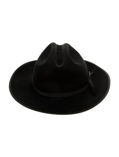 Pre-owned Stetson Fedora Hat In Black
