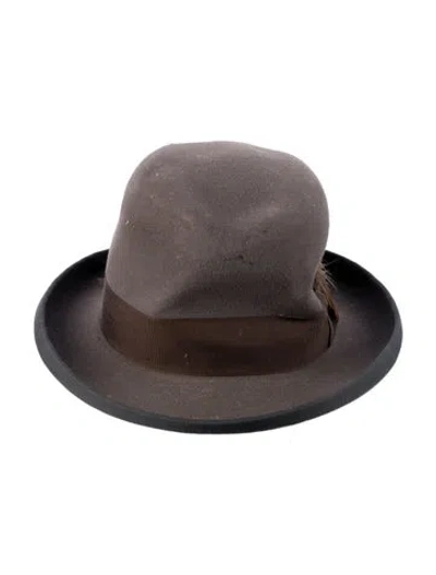 Pre-owned Stetson Felt Bowler Hat In Gray