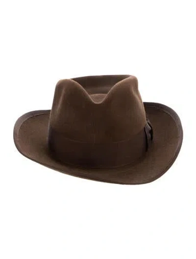 Pre-owned Stetson Felt Fedora In Brown