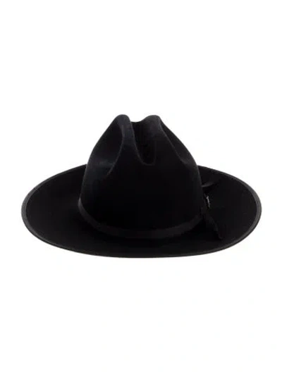 Pre-owned Stetson Felt Gamblers Hat In Black