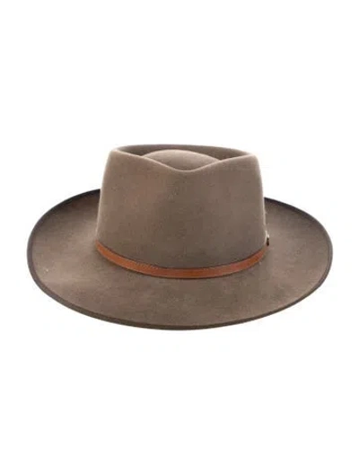 Pre-owned Stetson Felt Wide Brim Fedora In Brown