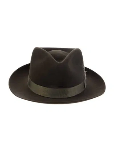Pre-owned Stetson Felt Wide Brim Fedora In Grey