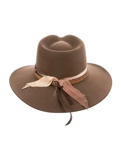 Pre-owned Stetson Fur Felt Cowboy Hat In Brown