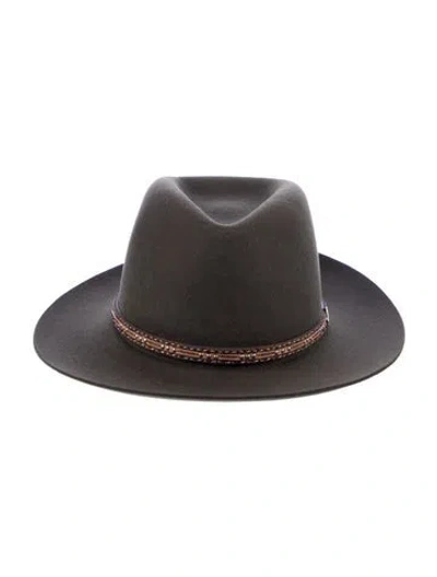 Pre-owned Stetson Fur Felt Fedora Hat In Green