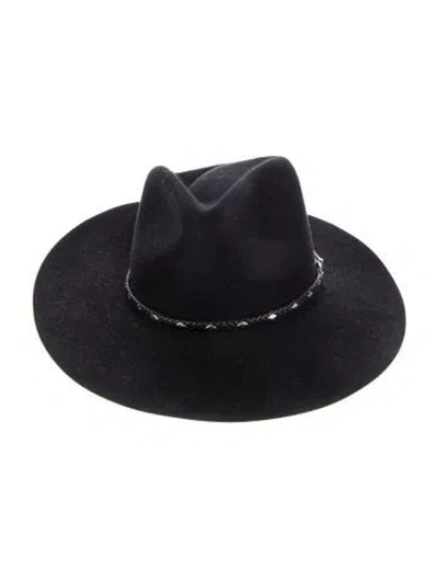 Pre-owned Stetson Fur Felt Western Hat In Black
