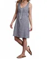 Stetson Gingham Tank Dress In Blue/white In Multi