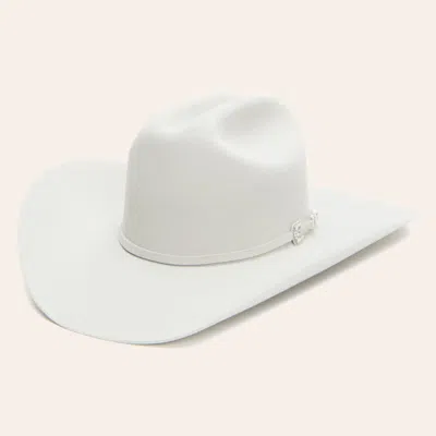 Stetson Hats Stetson 6x Skyline Silver Gray Felt Cowboy Hat In White