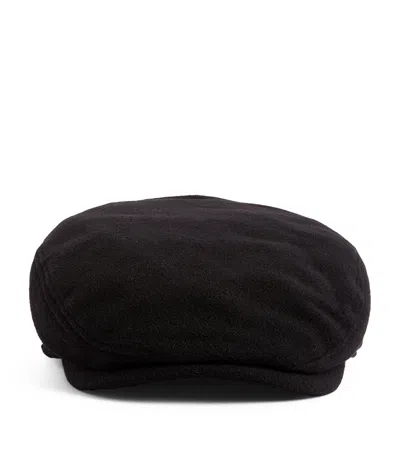 Stetson Kent Flat Cap In Black