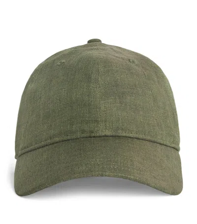 Stetson Linen Baseball Cap In Green