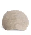 Stetson Linen Texas Flat Cap In Beige