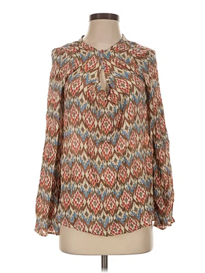 Pre-owned Stetson Long Sleeve Blouse In Brown