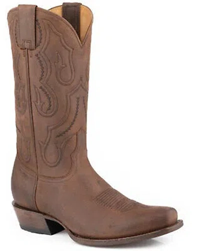 Pre-owned Stetson Men's Cassidy Western Boot - Snip Toe - 12-020-8621-4079 Br 11 Ee In Brown