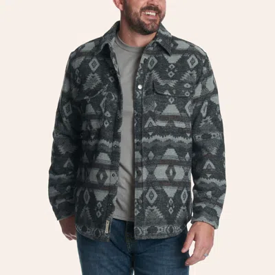 Stetson Men's Gray Aztec Print Shacket