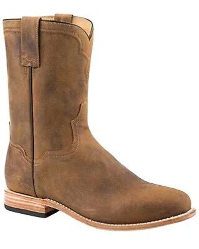 Pre-owned Stetson Men's Puncher Oiled Vamp Western Roper Boot Round Toe - 12-020-7605-3838 In Brown