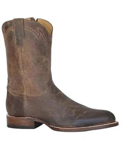 Pre-owned Stetson Men's Roughstock Zip Western Boot - Medium Toe - 12-020-7608-3868 Ta In Brown