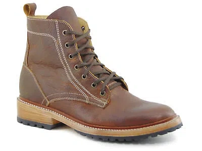 Pre-owned Stetson Mens Oiled Brown Leather Chukka Ankle Boots