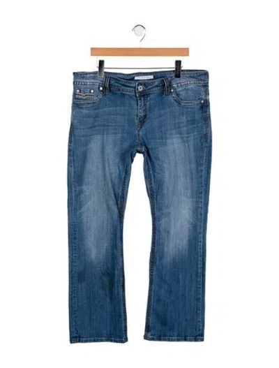 Pre-owned Stetson Mid-rise Straight Leg Jeans In Blue