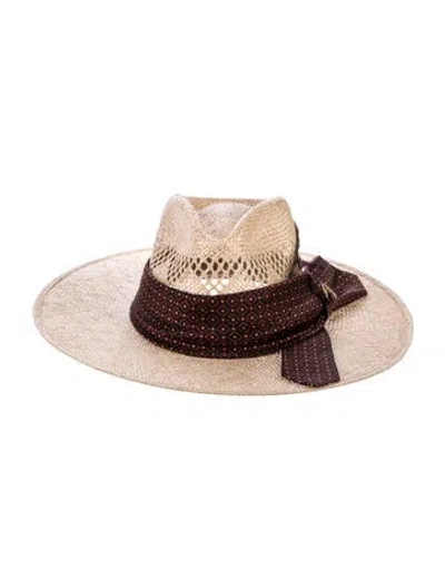 Pre-owned Stetson Neutral Straw Panama Hat In Neutrals