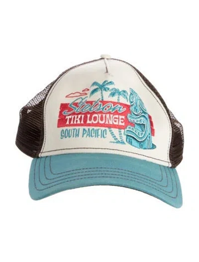 Pre-owned Stetson Patterned Baseball Cap In Neutrals