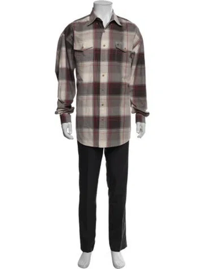 Pre-owned Stetson Plaid Print Long Sleeve Shirt In Multi