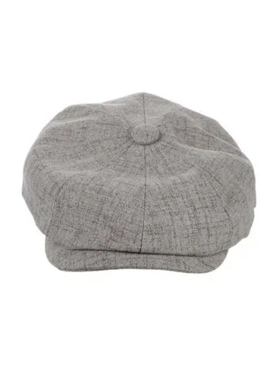 Pre-owned Stetson Polyester Newsboy Cap In Gray