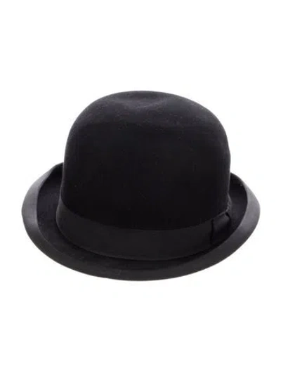 Pre-owned Stetson Ribbon Accent Derby Hat In Black
