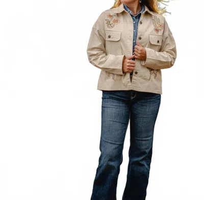 Stetson Rodeo Days Embroidered Jacket In Beige In Yellow