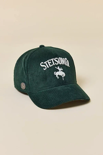 Stetson Rodeo Logo Corduroy Baseball Hat In Green, Men's At Urban Outfitters
