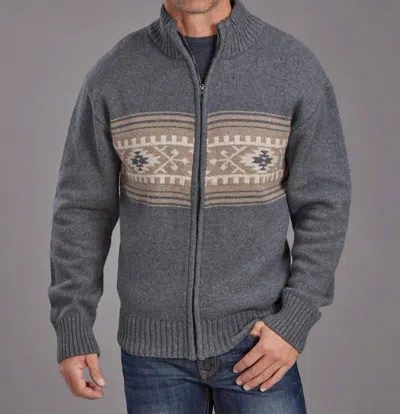 Stetson Serape Border Sweater In Gray