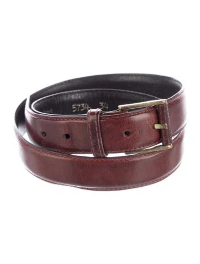 Pre-owned Stetson Skinny Leather Belt In Brown