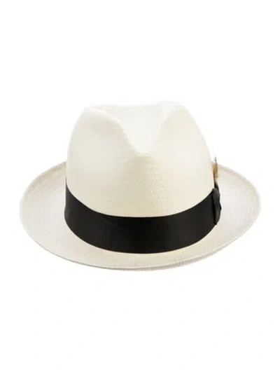 Pre-owned Stetson Straw Fedora In Neutrals