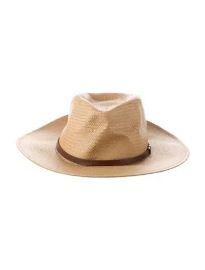 Pre-owned Stetson Straw Gambler Hat In Neutrals