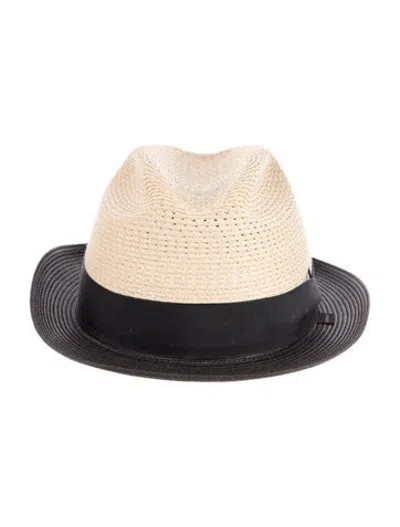 Pre-owned Stetson Straw Hat In Black/neutrals
