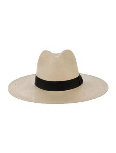 Pre-owned Stetson Straw Wide Brim Sun Hat In Neutrals