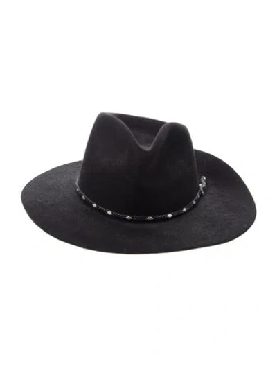 Pre-owned Stetson Suede Cowboy Hat In Black